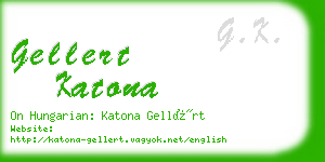 gellert katona business card